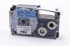 Produktbild: Schriftband-Kassette ersetzt Casio XR-12BU 12mm, schwarz auf blau