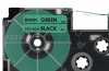 Produktbild: Schriftband-Kassette ersetzt Casio XR-6GN 6mm, schwarz auf grün