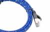 Produktbild: Ethernet Kabel Cat7, flach, 10 Gigabit, RJ45 Stecker, blau, 1m