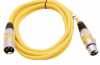 Produktbild: DMX-Kabel XLR Stecker auf XLR Buchse, 3-polig, PVC, gelb