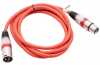 Produktbild: DMX-Kabel XLR Stecker auf XLR Buchse, 3-polig, PVC, rot