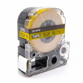 Produktbild: Schriftband-Kassette ersetzt Epson LC-5YBW, 18mm, schwarz auf gelb