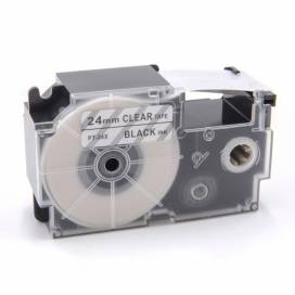 Produktbild: Schriftband-Kassette ersetzt Casio XR-24X 24mm, schwarz auf transparent