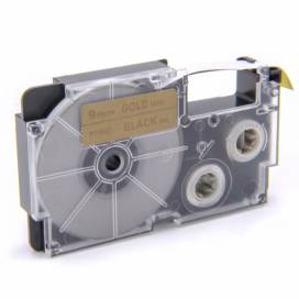 Produktbild: Schriftband-Kassette ersetzt Casio XR-9GD, 9mm, schwarz auf gold