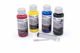 Produktbild: Tintenpatronen-Nachfüll-Set Pigment-Tinte 4x 100ml passend für Epson