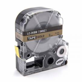 Produktbild: Schriftband-Kassette ersetzt Epson LC-3KBM, 9mm, schwarz auf gold