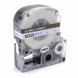 Produktbild: Schriftband-Kassette ersetzt Epson LC-3WLN, 9mm, blau auf weiß
