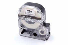 Produktbild: Schriftband-Kassette ersetzt Epson LC-5TWN, 18mm, weiß auf transparent