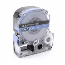 Produktbild: Schriftband-Kassette ersetzt Epson LC-5LWV, 18mm, weiß auf blau