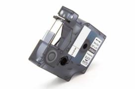 Produktbild: Industrie Vinyl-Etiketten-Kassette ersetzt Dymo 18443 9mm, schwarz auf weiß