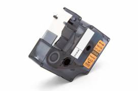 Produktbild: Industrie Vinyl-Etiketten-Kassette ersetzt Dymo 18436 19mm, schwarz auf orange