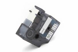 Produktbild: Industrie Vinyl-Etiketten-Kassette ersetzt Dymo 18445 19mm, schwarz auf weiß