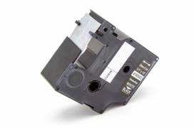 Produktbild: Industrie Vinyl-Etiketten-Kassette ersetzt Dymo 1805432 24mm, weiß auf schwarz
