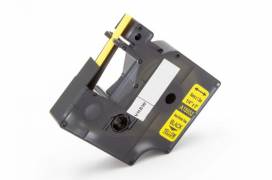 Produktbild: Schrumpfschlauch-Kassette ersetzt Dymo 18052 6mm, schwarz auf gelb