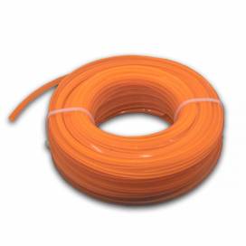 Produktbild: vhbw Ersatz-Faden für Rasentrimmer 2,4mm x 15m orange, 4-eckig