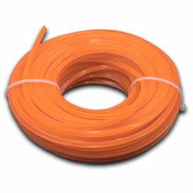 Produktbild: vhbw Ersatz-Faden für Rasentrimmer 3,0mm x 15m orange, 4-eckig