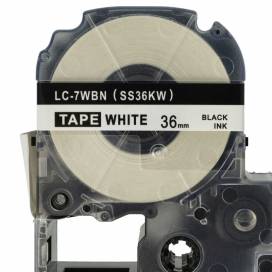 Produktbild: Schriftband-Kassette ersetzt Epson LC-7WBN, 36mm, schwarz auf weiß