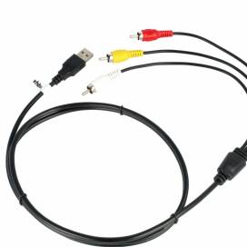 Produktbild: USB-Kabel auf 3x RCA schwarz 1,40m