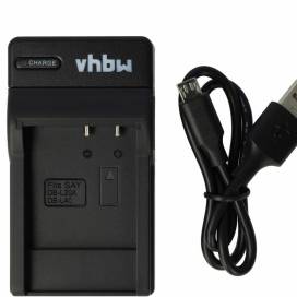 Produktbild: vhbw micro USB-Akku-Ladegerät passend für Sanyo DB-L20,  DB-L40 u.a.