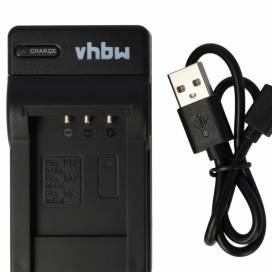 Produktbild: vhbw micro USB-Akku-Ladegerät passend für Pentax D-Li88, Sanyo DB-L80