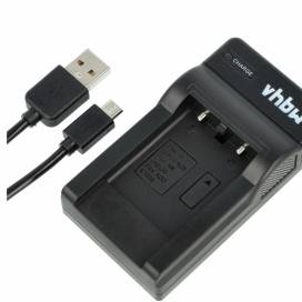Produktbild: vhbw micro USB-Akku-Ladegerät passend für Olympus Li-40B u.a.