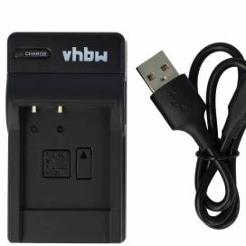 Produktbild: vhbw micro USB-Akku-Ladegerät passend für Sony NP-BN1, Casio NP-120 u.a.