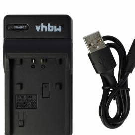 Produktbild: vhbw micro USB-Akku-Ladegerät passend für Sony NP-FP, NP-FH, NP-FV-Serie