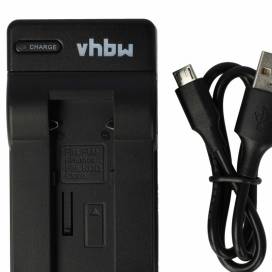 Produktbild: vhbw micro USB-Akku-Ladegerät passend für Fuji NP-80, NP-100 u.a.