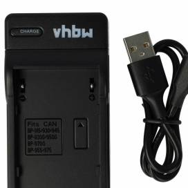 Produktbild: vhbw micro USB-Akku-Ladegerät passend für Canon BP-915, BP-945, BP-970G u.a.