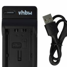 Produktbild: vhbw micro USB-Akku-Ladegerät passend für Panasonic VW-VBN130 u.a.
