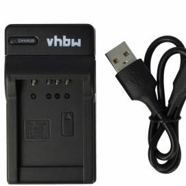Produktbild: vhbw micro USB-Akku-Ladegerät passend für Samsung SLB-0837B, 1137D, BH130LB