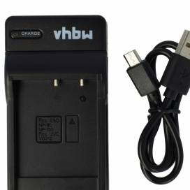 Produktbild: vhbw micro USB-Akku-Ladegerät passend für Casio NP-110, NP-130, JVC BN-VG212
