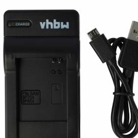 Produktbild: vhbw micro USB-Akku-Ladegerät passend für Samsung BP70a, BP85a u.a.
