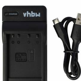 Produktbild: vhbw micro USB-Akku-Ladegerät passend für Panasonic DMW-BCH7E, ISAW A1 u.a.