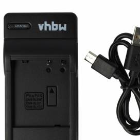 Produktbild: vhbw micro USB-Akku-Ladegerät passend für Panasonic DMW-BLE9E, BLG10E, BLH7E