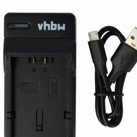 Produktbild: vhbw micro USB-Akku-Ladegerät passend für Panasonic CGA-S002, CGA-S006 u.a.