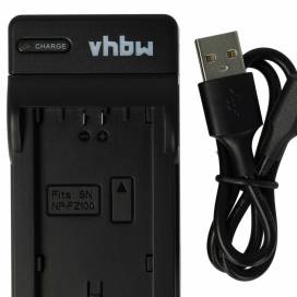 Produktbild: vhbw micro USB-Akku-Ladegerät passend für Sony NP-FZ100 u.a.