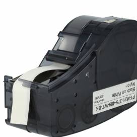 Produktbild: Schriftbandkassette ersetzt Brady M21-375-499, 4.88m x 9.53mm, schwarz auf weiss