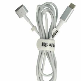 Produktbild: Adapterkabel USB Typ C zu MagSafe 2, T-Form, 100W, 1.7m, PVC