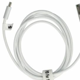 Produktbild: Adapterkabel USB Typ C zu MagSafe 2, L-Form, 100W, 1.7m, Nylon