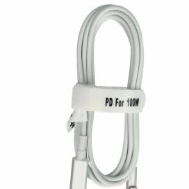 Produktbild: Adapterkabel USB Typ C zu MagSafe 1, L-Form, 100W, 1.7m, PVC