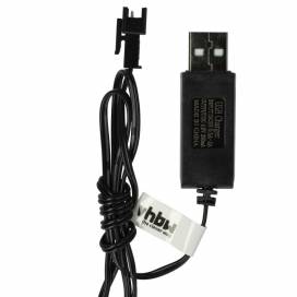 Produktbild: Ladekabel für RC Akkus, Stecker: USB-typ A auf SM-2P, 4,8V, 250mAh, mit Lade -LED, 60cm