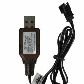 Produktbild: Ladekabel für RC Akkus, Stecker: USB-typ A auf SM-3P, 6,4V, 500mAh, mit Lade -LED, 60cm