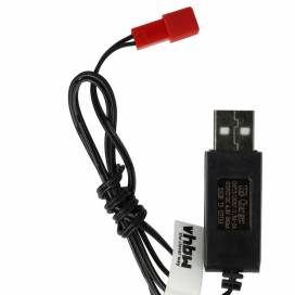 Produktbild: Ladekabel für RC Akkus, Stecker: USB-typ A auf JST, 4,8V, 250mAh, mit Lade -LED, 60cm