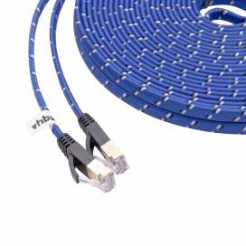 Produktbild: Ethernet Kabel Cat7, flach, 10 Gigabit, RJ45 Stecker, blau, 15m