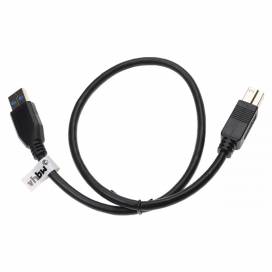Produktbild: Datentransferkabel USB 3.0 A auf USB 3.0 B, schwarz, 50cm, gerade