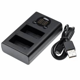 Produktbild: Dual-USB-Ladegerät für Panasonic Akku DMW-BLC12 u.a.