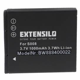 Produktbild: EXTENSILO Akku für Panasonic wie CGA-S008 u.a. 1000mAh