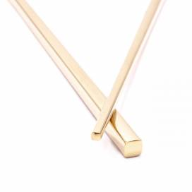 Produktbild: 1Paar elegante Ess-Stäbchen aus Edelstahl, gold