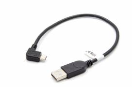 Produktbild: USB Datenkabel Micro-USB 0,28 Meter abgewinkelt schwarz